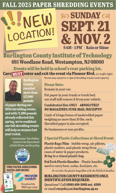 County Shred Events Flier